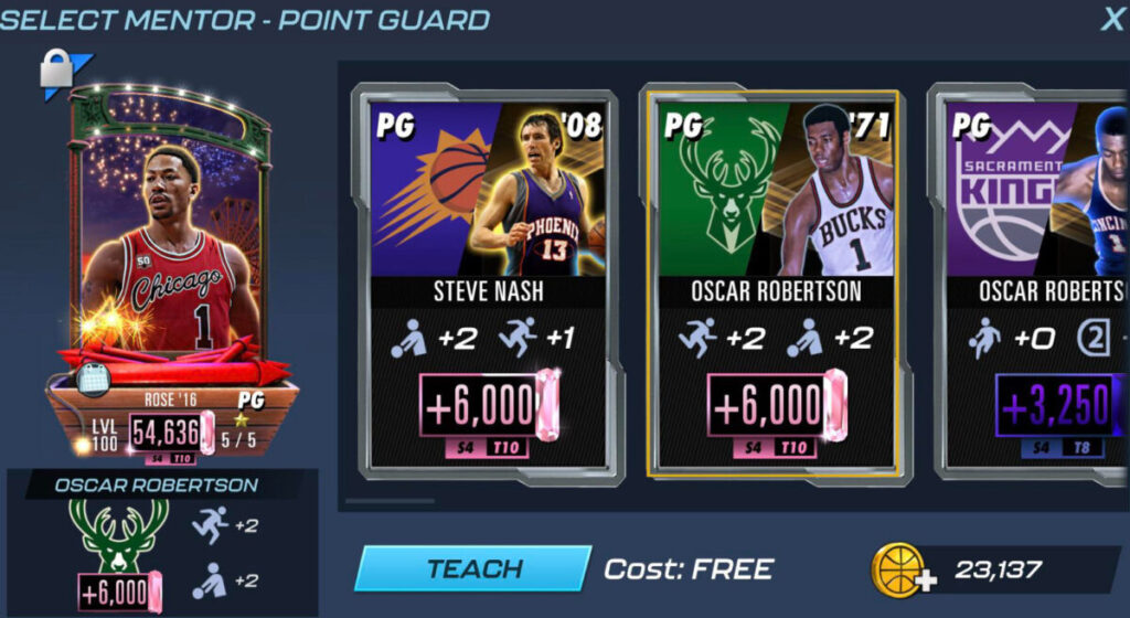 mentors in nba 2k mobile